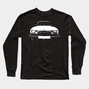 Saab 900 Turbo 1980s classic car monoblock white Long Sleeve T-Shirt